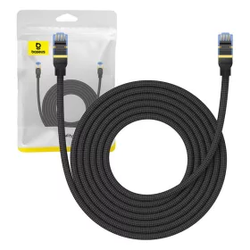   Baseus fonott hálózati kábel Cat.7, Ethernet RJ45, 10Gbps, 5m (fekete)