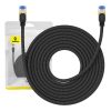 Baseus Ethernet RJ45 fonott hálózati kábel cat.7, 10Gbps, 10m (fekete)