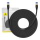 Baseus Ethernet RJ45 fonott hálózati kábel cat.7, 10Gbps, 10m (fekete)