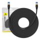 Baseus fonott hálózati kábel Cat.7, Ethernet RJ45, 10Gbps, 15m (Fekete)