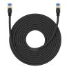 Baseus fonott hálózati kábel Cat.7, Ethernet RJ45, 10Gbps, 15m (Fekete)