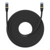 Baseus fonott hálózati kábel Cat.7, Ethernet RJ45, 10Gbps, 15m (Fekete)