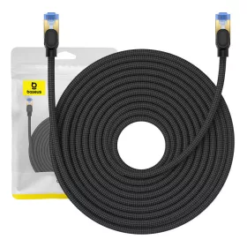   Baseus fonott hálózati kábel Cat.7, Ethernet RJ45, 10Gbps, 20m (Fekete)