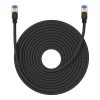 Baseus fonott hálózati kábel Cat.7, Ethernet RJ45, 10Gbps, 20m (Fekete)