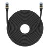 Baseus fonott hálózati kábel Cat.7, Ethernet RJ45, 10Gbps, 20m (Fekete)