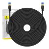 Baseus fonott hálózati kábel Cat.7, Ethernet RJ45, 10Gbps, 25m (Fekete)