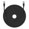 Baseus fonott hálózati kábel Cat.7, Ethernet RJ45, 10Gbps, 25m (Fekete)