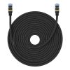 Baseus fonott hálózati kábel Cat.7, Ethernet RJ45, 10Gbps, 25m (Fekete)