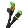 Baseus fonott hálózati kábel Cat.8, Ethernet RJ45, 40Gbps, 0,5m (fekete)