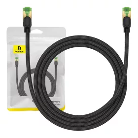   Baseus fonott hálózati kábel Cat.8, Ethernet RJ45, 40Gbps, 1,5m (fekete)