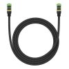 Baseus fonott hálózati kábel Cat.8, Ethernet RJ45, 40Gbps, 1,5m (fekete)