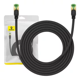   Baseus fonott hálózati kábel Cat.8, Ethernet RJ45, 40Gbps, 3m (fekete)