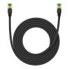 Baseus fonott hálózati kábel Cat.8, Ethernet RJ45, 40Gbps, 3m (fekete)