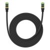 Baseus fonott hálózati kábel Cat.8, Ethernet RJ45, 40Gbps, 3m (fekete)