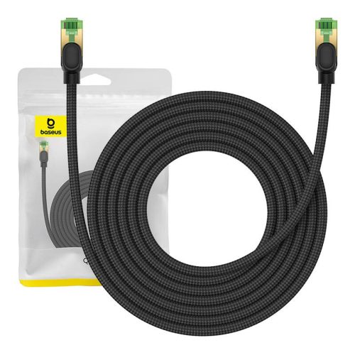 Baseus fonott hálózati kábel Cat.8, Ethernet RJ45, 40Gbps, 5m (fekete)