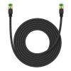 Baseus fonott hálózati kábel Cat.8, Ethernet RJ45, 40Gbps, 5m (fekete)