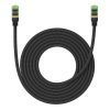Baseus fonott hálózati kábel Cat.8, Ethernet RJ45, 40Gbps, 5m (fekete)