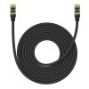Baseus fonott hálózati kábel Cat.8, Ethernet RJ45, 40Gbps, 8m (fekete)