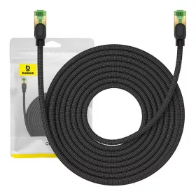   Baseus fonott hálózati kábel Cat.8, Ethernet RJ45, 40Gbps, 10m (fekete)