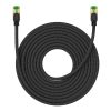 Baseus fonott hálózati kábel Cat.8, Ethernet RJ45, 40Gbps, 15m (fekete)