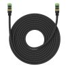 Baseus fonott hálózati kábel Cat.8, Ethernet RJ45, 40Gbps, 15m (fekete)