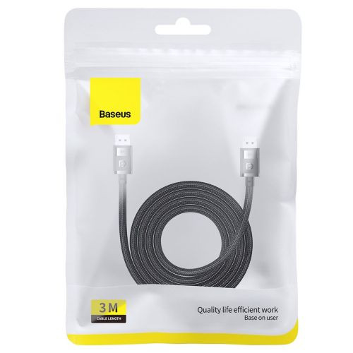 Baseus High Definition DisplayPort videókábel, 8K 60Hz, kétirányú, 1m (Fekete)