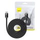 Baseus High Definition DisplayPort videókábel, 8K 60Hz, kétirányú, 5m (Fekete)