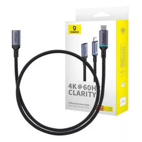   Baseus High Definition hosszabbító kábel USB-C 10Gbps, 0,5m (fekete)