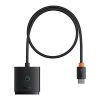 Baseus AirJoy 2 az 1-ben, 4K, 60Hz, kétirányú HDMI adapter beépített HDMI male kábellel (1m), fekete