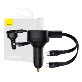   Baseus Enjoyment autós töltő USB-C kábellel, 33W (fekete)