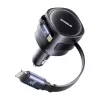 Baseus 60W Autós Töltő USB-C És Lightning Csatlakozó (Fekete) (C00035507121-00)