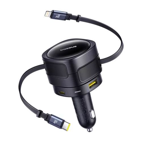 Baseus 90W Autós Töltő USB-C És Lightning Csatlakozó (C00035507121-02)