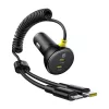Baseus 60W USB-C autós töltő + Lightning kábel (Fekete).