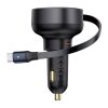 Baseus Enjoyment Pro autós töltő USB-C - USB-C kábellel, 60W (fekete)
