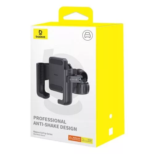 Baseus Phone tartó GoTrip sorozat – Bike, Scooter, Moped (5.7 - 7.2 inch) (fekete)