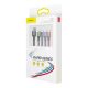 Baseus kábel Fast 4 az 1-ben Lightning(2) + Type-C + Micro 3.5A 1,2m (Fekete)