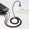 Baseus kábel Fast 4 az 1-ben Lightning(2) + Type-C + Micro 3.5A 1,2m (Fekete)