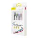 Baseus Fast 4in1 kábel - Lightning + Type-C(2) + Micro 3.5A 1.2m  (Fekete)