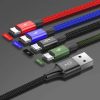 Baseus Fast 4in1 kábel - Lightning + Type-C(2) + Micro 3.5A 1.2m  (Fekete) 