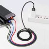 Baseus Fast 4in1 kábel - Lightning + Type-C(2) + Micro 3.5A 1.2m  (Fekete) 