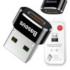 Baseus USB/Type-C átalakító adapter (Fekete)