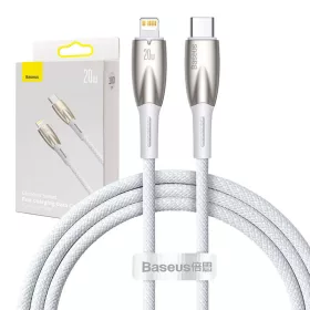   Baseus Glimmer 20W USB-C - Lightning Töltőkábel, - 1m, (Fehér) (CADH000002)