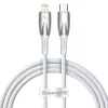 Baseus Glimmer 20W USB-C - Lightning Töltőkábel, - 1m, (Fehér) (CADH000002)