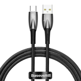   Baseus Glimmer USB-A - USB-C töltőkábel, 100W, 1m (fekete)