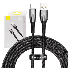   Baseus Glimmer USB-A - USB-C töltőkábel, 100W, 2m (fekete)