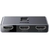 Baseus Matrix HDMI Switcher - 2 irányú HDMI kapcsoló (Sötét szürke)