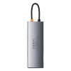 Baseus Metal Gleam Series 9 az 1-ben hub, USB-C - 3x USB 3.0 + HDMI + USB-C PD + Ethernet RJ45 + microSD / SD + VGA (szürke)