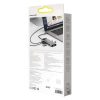 Baseus Metal Gleam Series 9 az 1-ben hub, USB-C - 3x USB 3.0 + HDMI + USB-C PD + Ethernet RJ45 + microSD / SD + VGA (szürke)