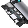 Baseus Metal Gleam Series 9 az 1-ben hub, USB-C - 3x USB 3.0 + HDMI + USB-C PD + Ethernet RJ45 + microSD / SD + VGA (szürke)