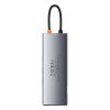 Baseus Metal Gleam Series 9 az 1-ben hub, USB-C - 3x USB 3.0 + HDMI + USB-C PD + Ethernet RJ45 + microSD / SD + VGA (szürke)